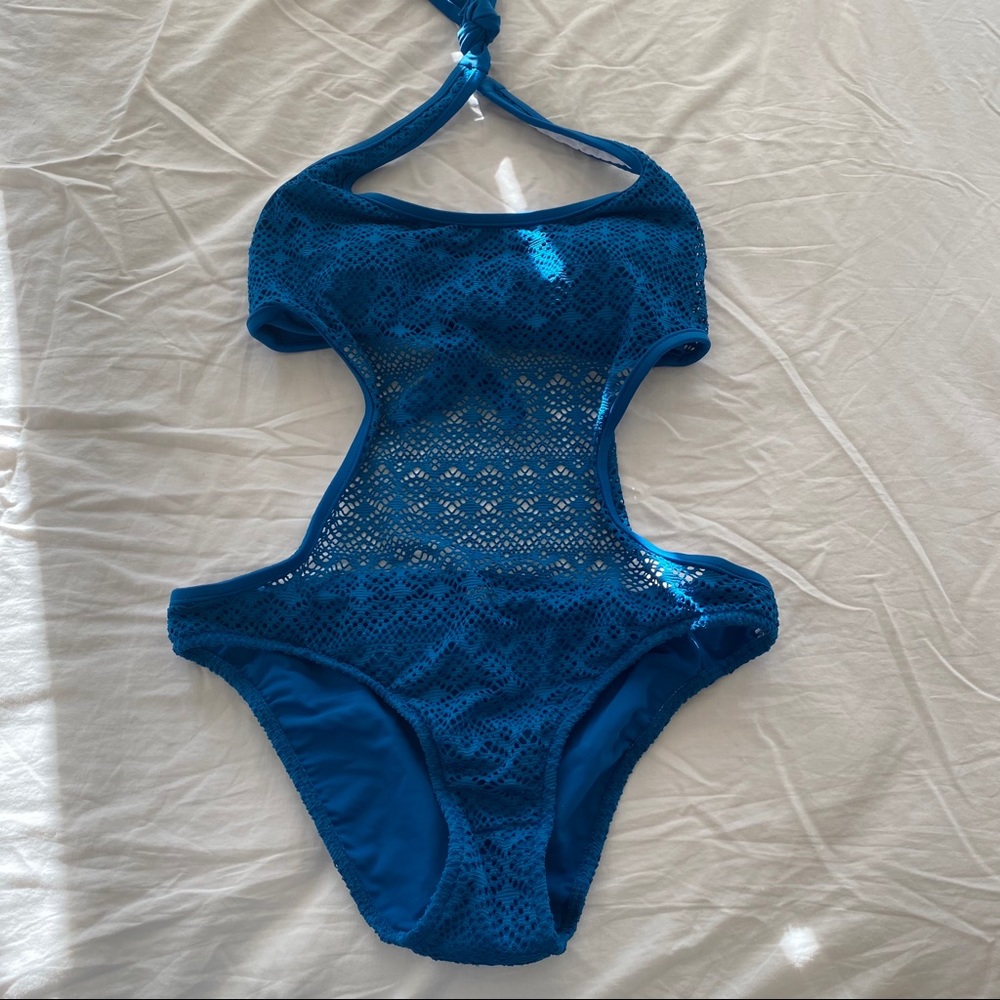 NWOT blue one piece bathing suit